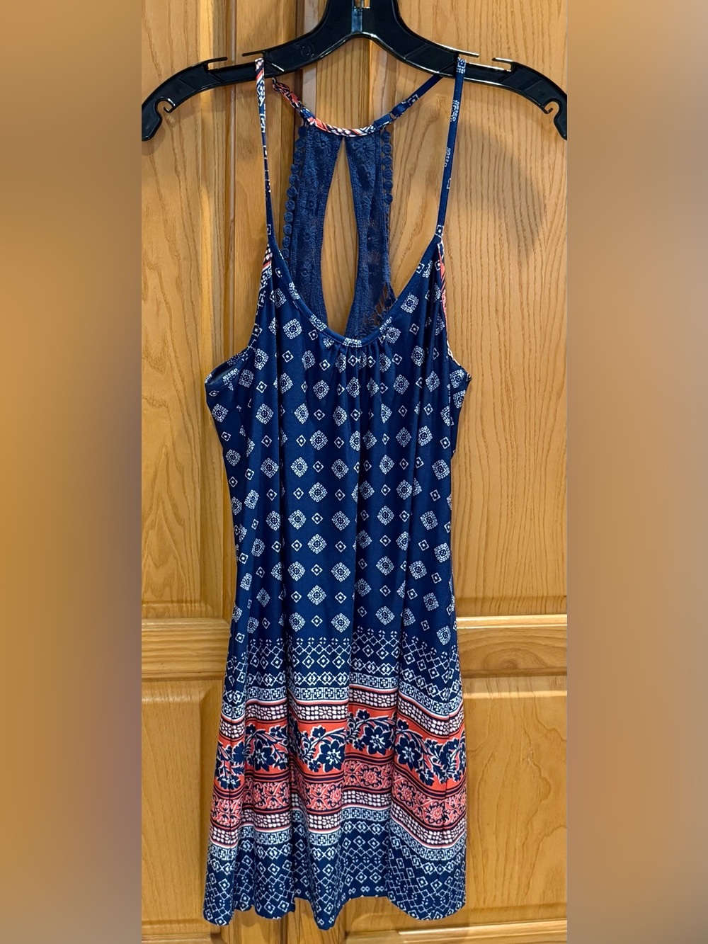In Bloom by Jonquil Short Chemise Gown Halter Lace Trim Floral Size Small
